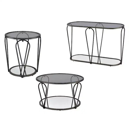 Ensemble de 3 tables basses Kuut Glam – Sanzelize Design
