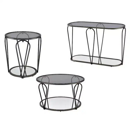 Ensemble de 3 tables basses Kuut Glam – Sanzelize Design