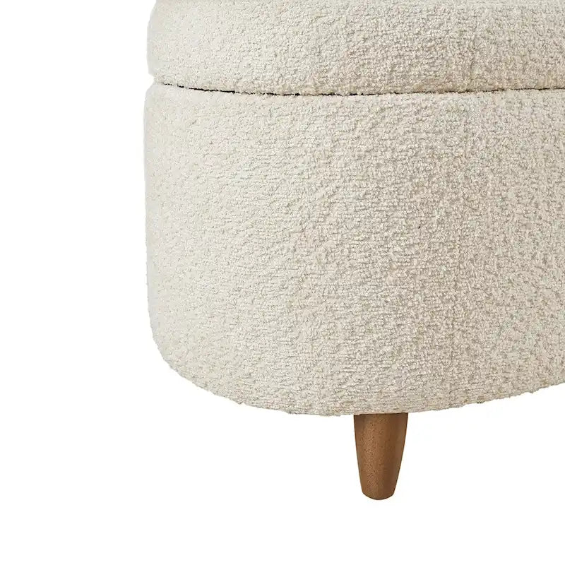 Banc de rangement rabattable Bailey Taupe Boucle – Sanzelize Design