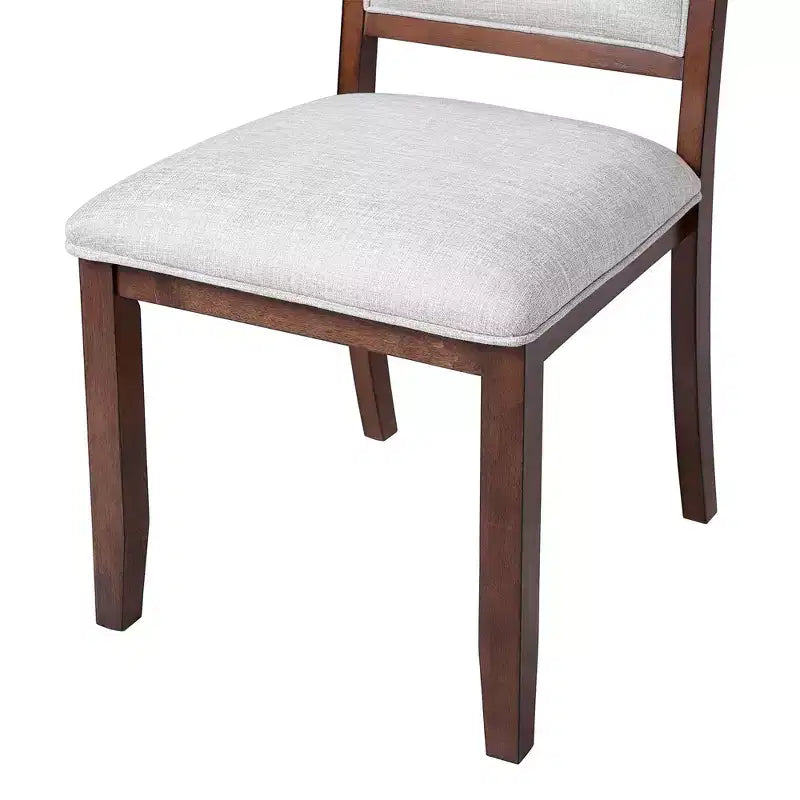 Lot de 4 chaises de salle à manger de style ferme avec dossier haut et assise rembourrée – Sanzelize Design
