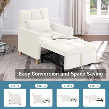 Canapé-Lit Convertible une Place avec Oreiller – Sanzelize Design