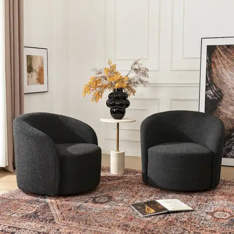 Fauteuil pivotant rembourré de 86 cm de large (lot de 2) – Sanzelize Design
