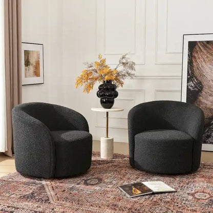Fauteuil pivotant rembourré de 86 cm de large (lot de 2) – Sanzelize Design