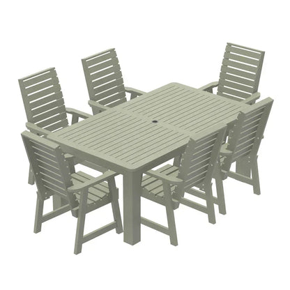 Ensemble de salle à manger d'extérieur 7 pièces, table 107 x 183 cm – Sanzelize Design