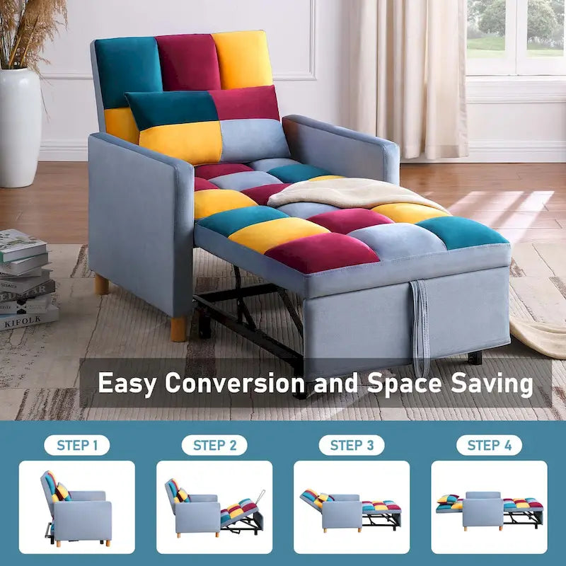 Canapé-Lit Convertible une Place avec Oreiller – Sanzelize Design