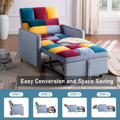 Canapé-Lit Convertible une Place avec Oreiller – Sanzelize Design