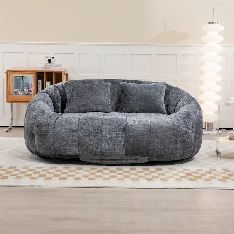 Fauteuil poire paresseux en chenille – Sanzelize Design