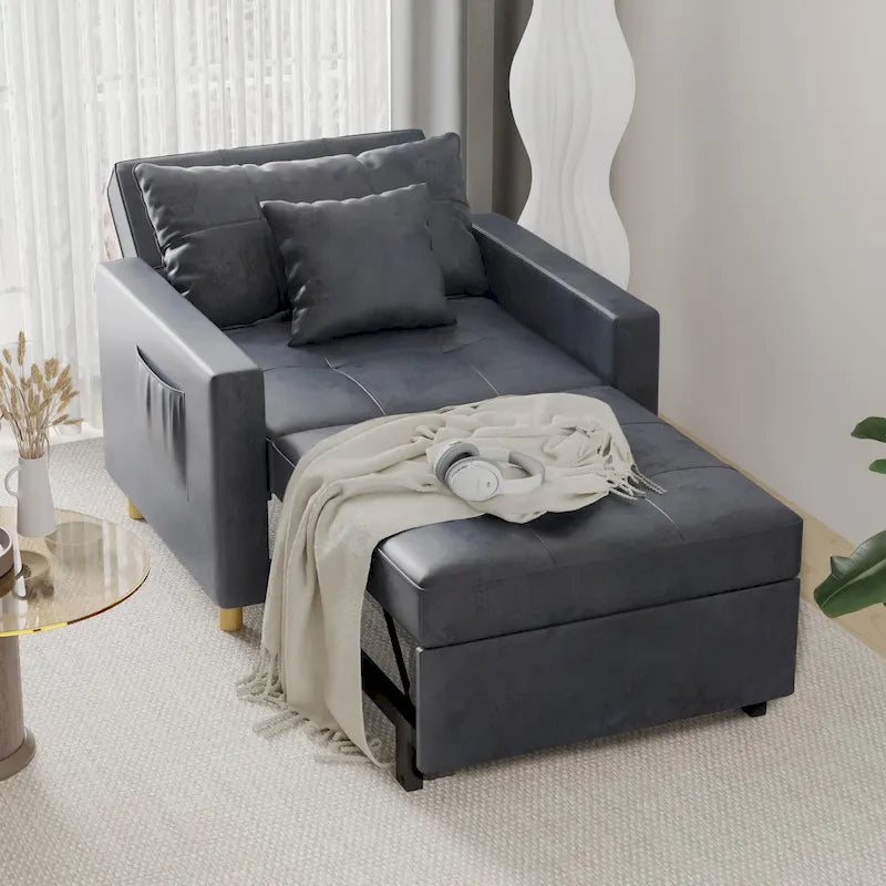 Fauteuil convertible 3-en-1, plusieurs coloris, une place – Sanzelize Design