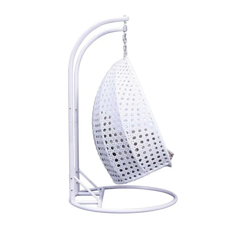 Fauteuil suspendu œuf 2 places avec support - Balançoire / hamac de jardin en rotin osier pour extérieur/intérieur avec – Sanzelize Design