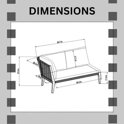 Ensemble de conversation d'extérieur Malibu 4 pièces – Sanzelize Design