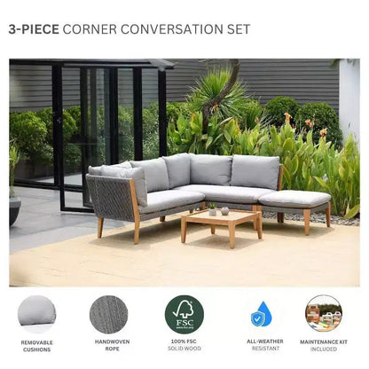 Ensemble de conversation d'extérieur Malibu 4 pièces – Sanzelize Design