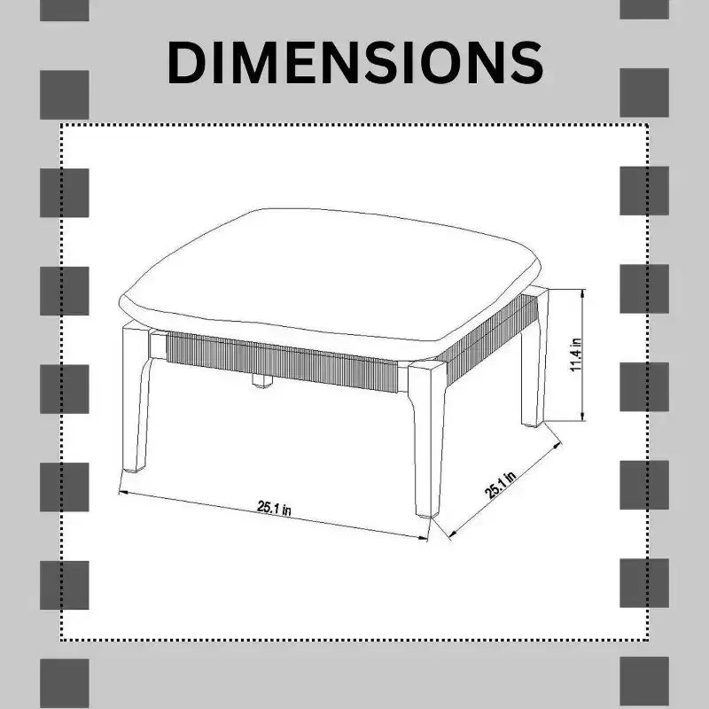 Ensemble de conversation d'extérieur Malibu 4 pièces – Sanzelize Design