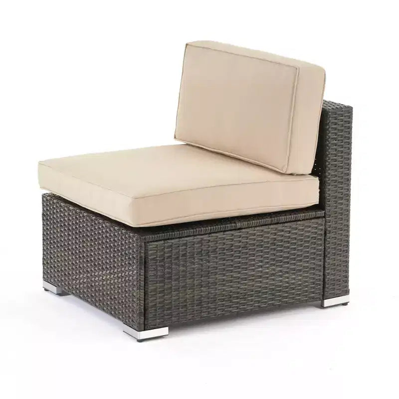 Ensemble de conversation d'extérieur 7 pièces en osier – Sanzelize Design