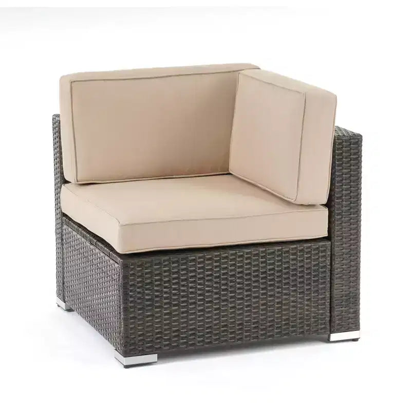 Ensemble de conversation d'extérieur 7 pièces en osier – Sanzelize Design
