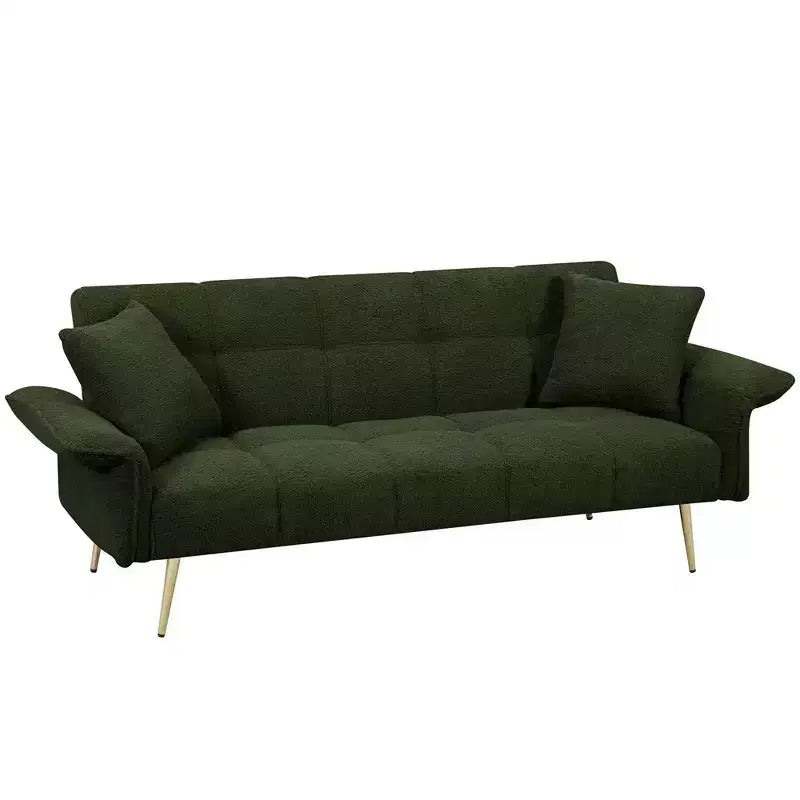 Canapé-lit convertible, futon convertible rembourré en velours, canapé-lit pliant, lit de repos pour salon et chambre – Sanzelize Design