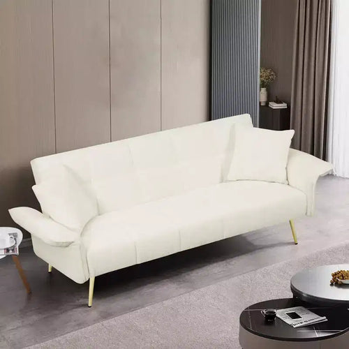 Canapé-lit convertible, futon convertible rembourré en velours, canapé-lit pliant, lit de repos pour salon et chambre – Sanzelize Design