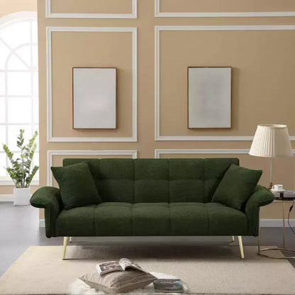 Canapé-lit convertible, futon convertible rembourré en velours, canapé-lit pliant, lit de repos pour salon et chambre – Sanzelize Design