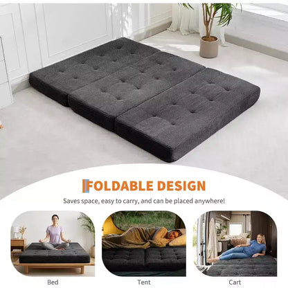 Canapé-lit pliable en mousse à mémoire de forme 99 x 190 cm - Matelas capitonné de 15,2 cm – Sanzelize Design
