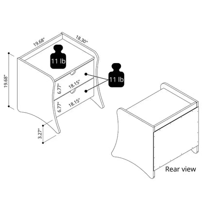 Ensemble de chambre à coucher Coney avec commode et table de chevet 3 pièces – Sanzelize Design