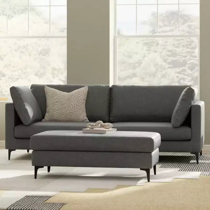 Ensemble canapé mi-siècle et pouf Lana 229 cm – Sanzelize Design