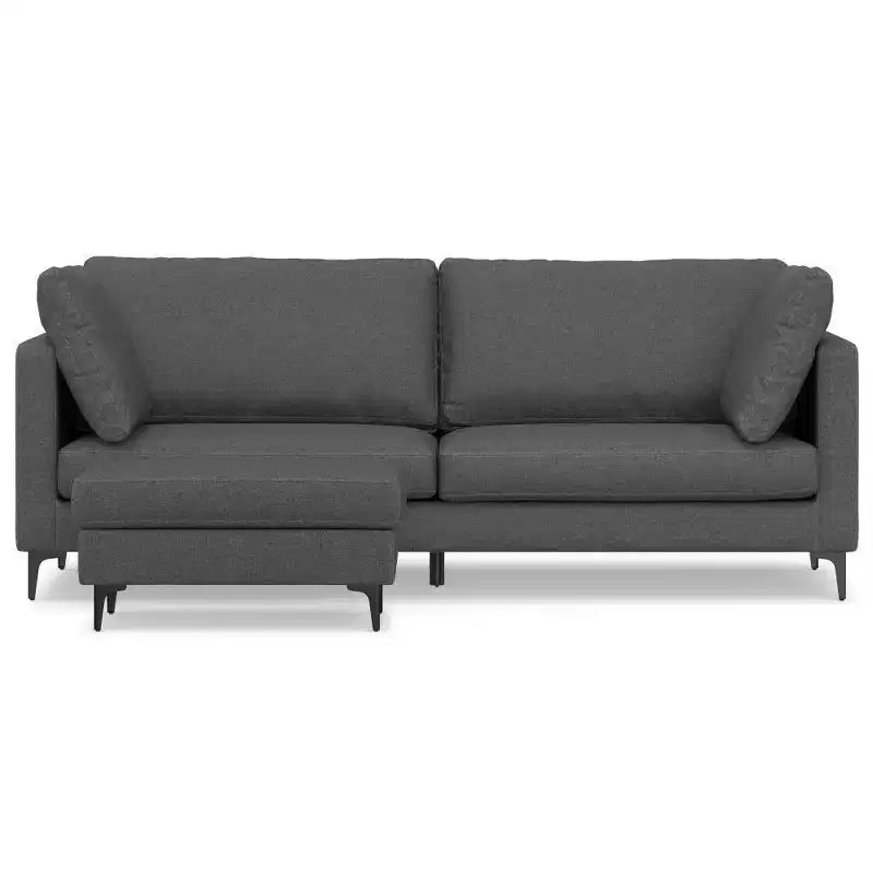 Ensemble canapé mi-siècle et pouf Lana 229 cm – Sanzelize Design