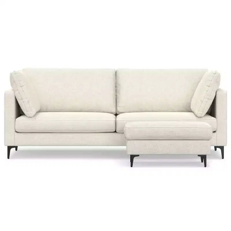 Ensemble canapé mi-siècle et pouf Lana 229 cm – Sanzelize Design