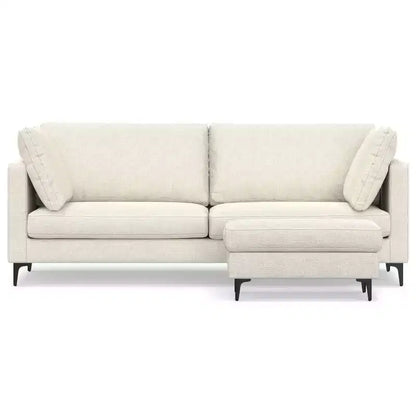 Ensemble canapé mi-siècle et pouf Lana 229 cm – Sanzelize Design