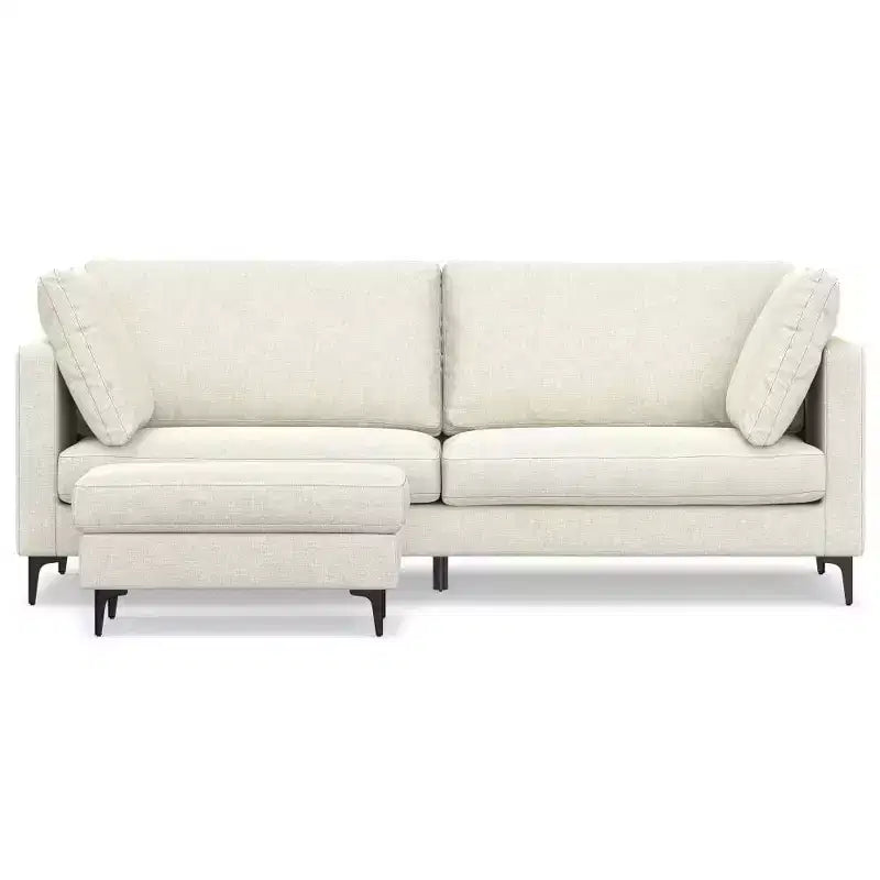 Ensemble canapé mi-siècle et pouf Lana 229 cm – Sanzelize Design