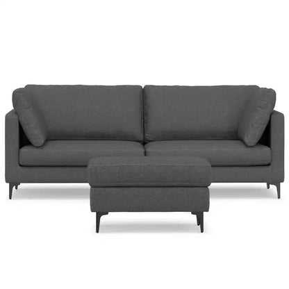 Ensemble canapé mi-siècle et pouf Lana 229 cm – Sanzelize Design