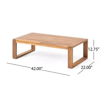 Paloma Canapé deux places et table d'extérieur en bois d'acacia avec coussins – Sanzelize Design