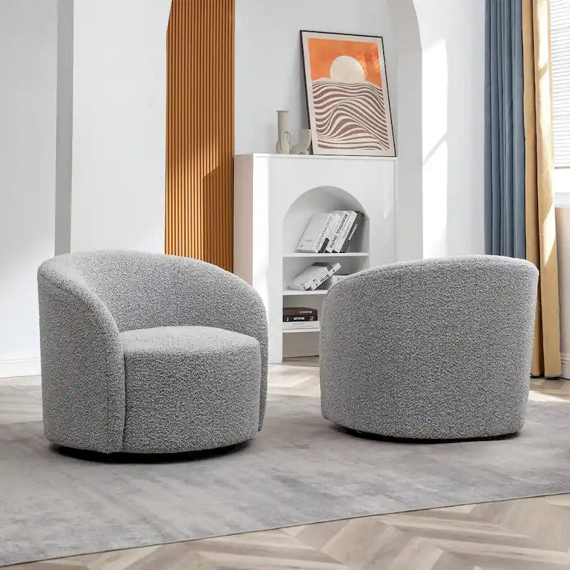 Fauteuil pivotant rembourré de 86 cm de large (lot de 2) – Sanzelize Design