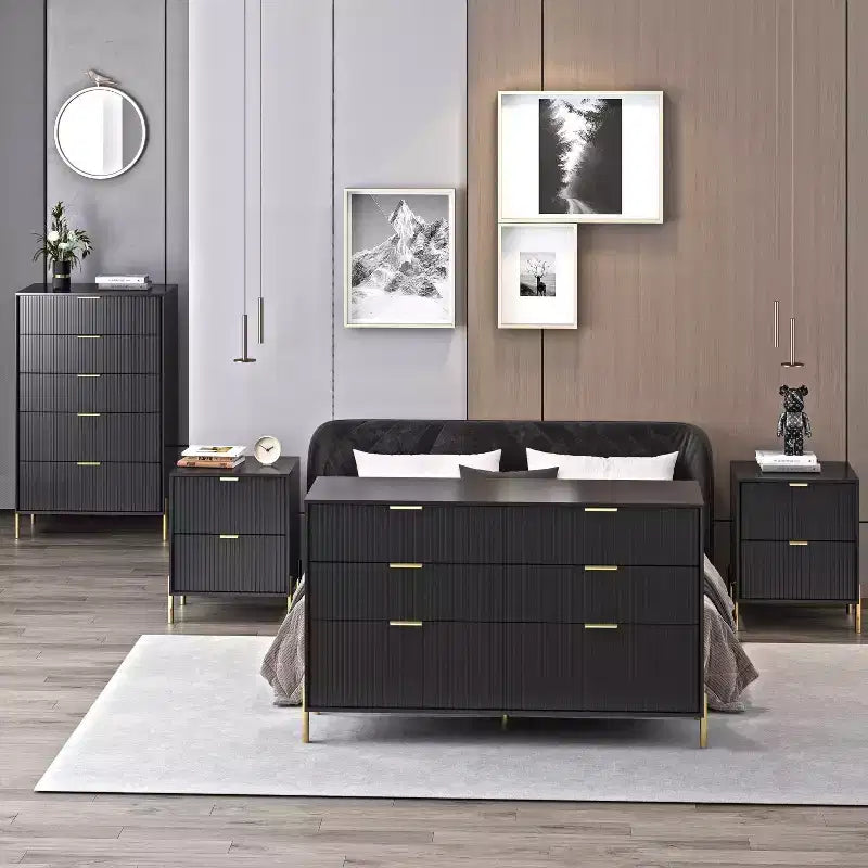 Ensemble de commode de chambre à coucher 4 pièces « Modern Elegance » – Sanzelize Design