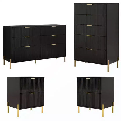 Ensemble de commode de chambre à coucher 4 pièces « Modern Elegance » – Sanzelize Design