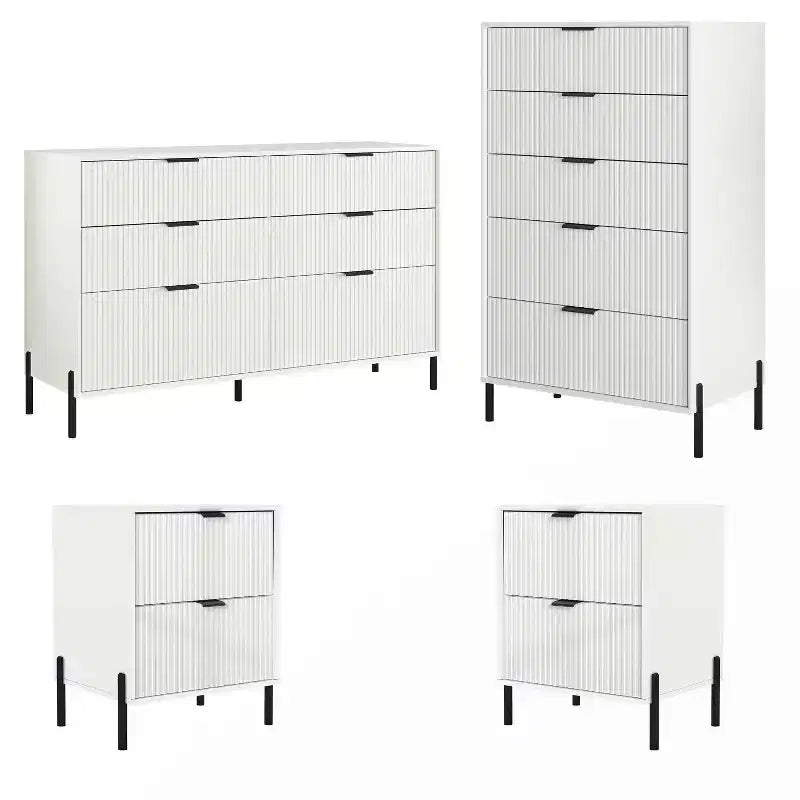 Ensemble de commode de chambre à coucher 4 pièces « Modern Elegance » – Sanzelize Design