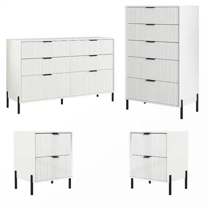 Ensemble de commode de chambre à coucher 4 pièces « Modern Elegance » – Sanzelize Design