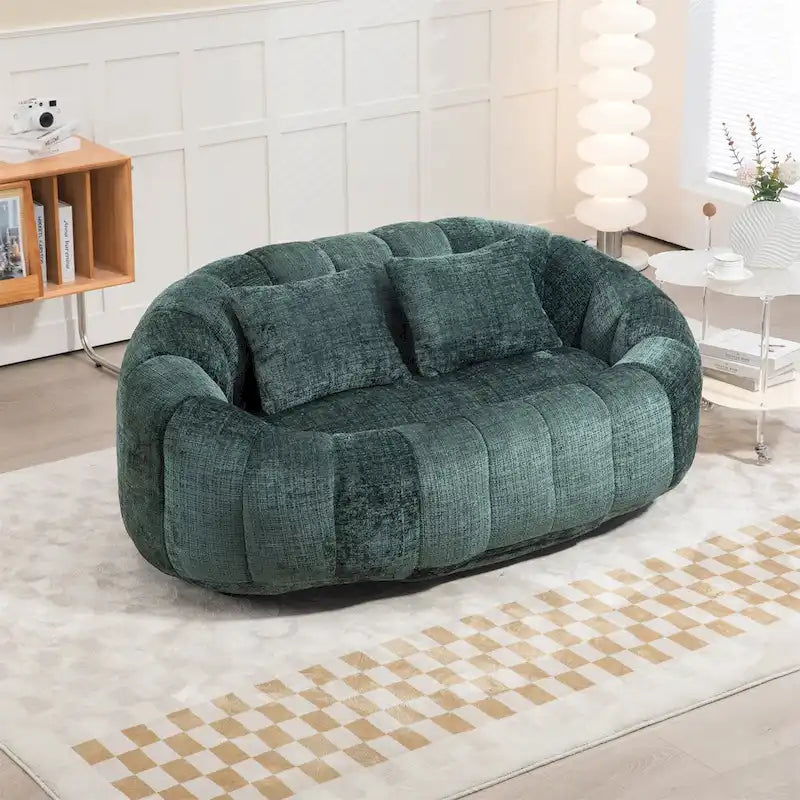 Fauteuil poire paresseux en chenille – Sanzelize Design