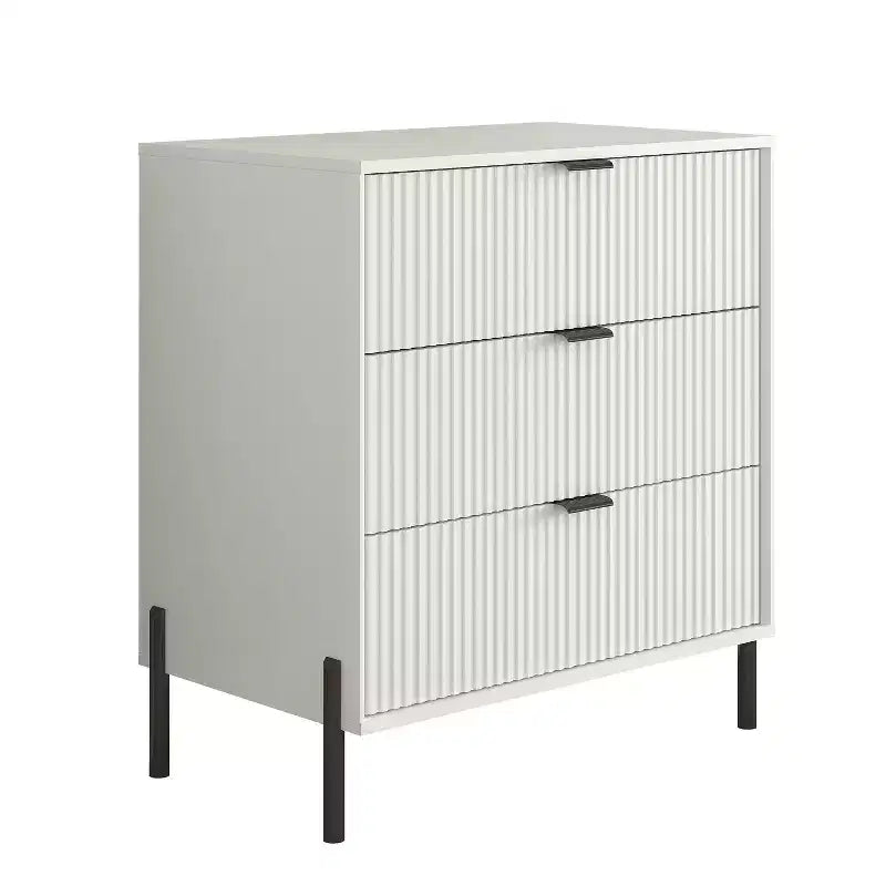 Ensemble 3 tables de chevet à 3 tiroirs et 1 commode à 5 tiroirs Élégance Moderne – Sanzelize Design