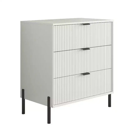 Ensemble 3 tables de chevet à 3 tiroirs et 1 commode à 5 tiroirs Élégance Moderne – Sanzelize Design