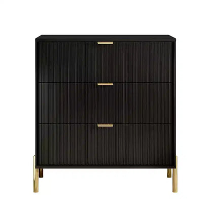 Ensemble 3 tables de chevet à 3 tiroirs et 1 commode à 5 tiroirs Élégance Moderne – Sanzelize Design