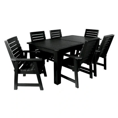 Ensemble de salle à manger d'extérieur 7 pièces, table 107 x 183 cm – Sanzelize Design