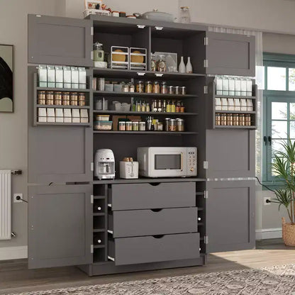 Grand meuble de garde-manger de cuisine avec prises électriques – Sanzelize Design