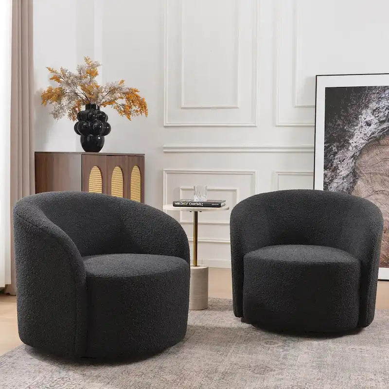 Fauteuil pivotant rembourré de 86 cm de large (lot de 2) – Sanzelize Design