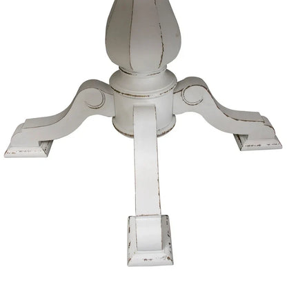 Table à dîner ronde sur pied avec rallonges escamotables - 2 finitions – Sanzelize Design