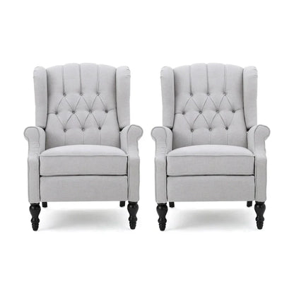 Fauteuils inclinables en tissu touffeté Walter (lot de 2) – Sanzelize Design