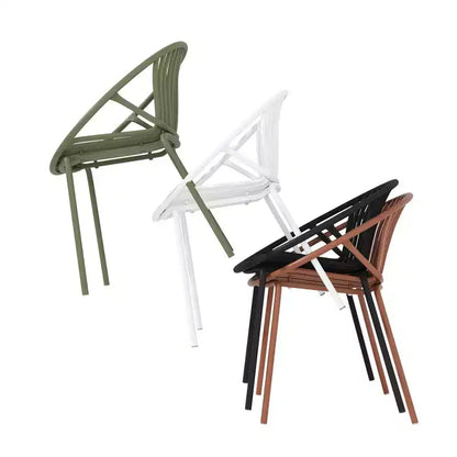 Ensemble de salle à manger d'extérieur 7 pièces extensible avec chaises empilables, table en bois d'acacia – Sanzelize Design