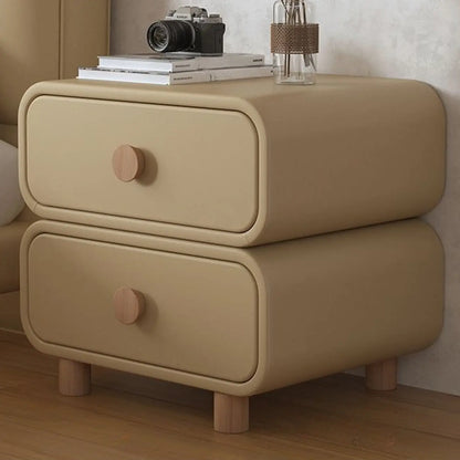 Table de chevet scandinave en similicuir avec finition en faux cuir – Sanzelize Design