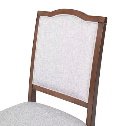 Lot de 4 chaises de salle à manger de style ferme avec dossier haut et assise rembourrée – Sanzelize Design