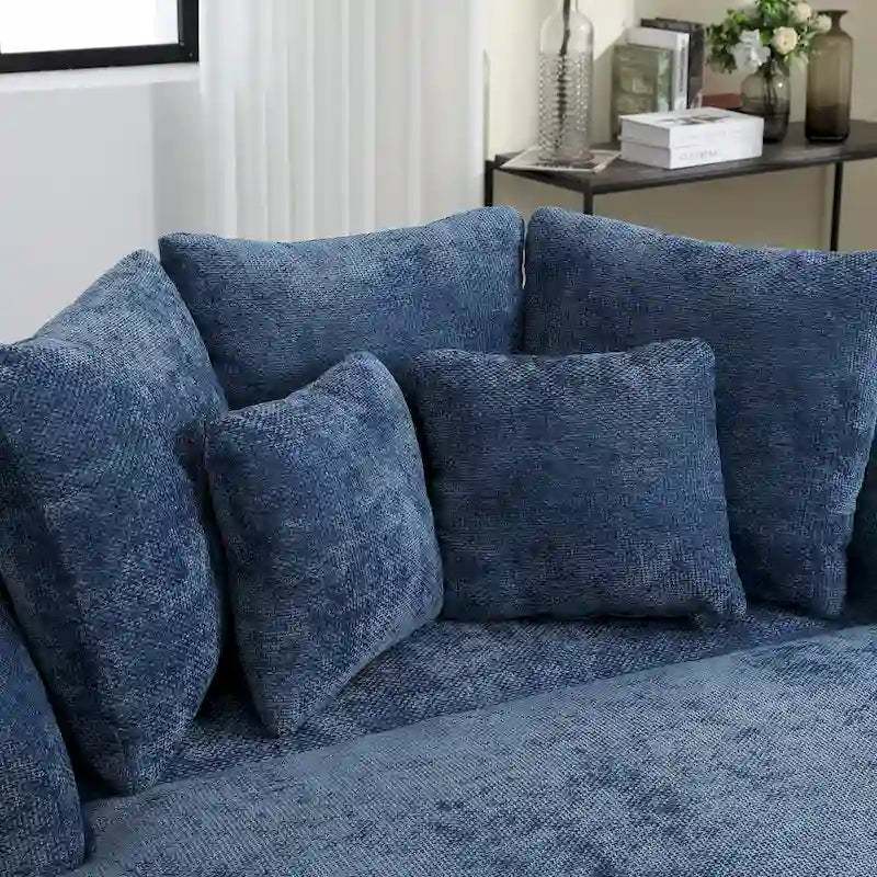 Fauteuil Moderne Rond Avec 5 Coussins Et Pouf Optionnel – Sanzelize Design