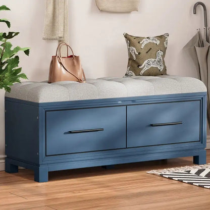 Banc à chaussures avec coussin amovible et rangement dissimulé pour l'entrée et le salon – Sanzelize Design