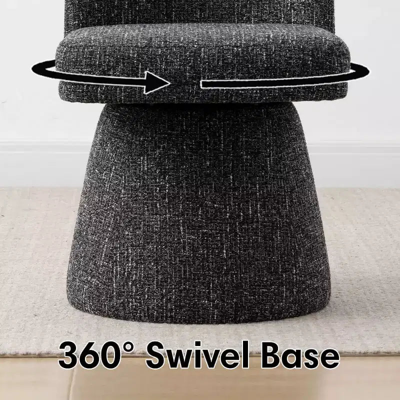 Lot de 6 chaises de salle à manger modernes sans accoudoirs, pivotantes à 360°, avec piétement tulipe – Sanzelize Design